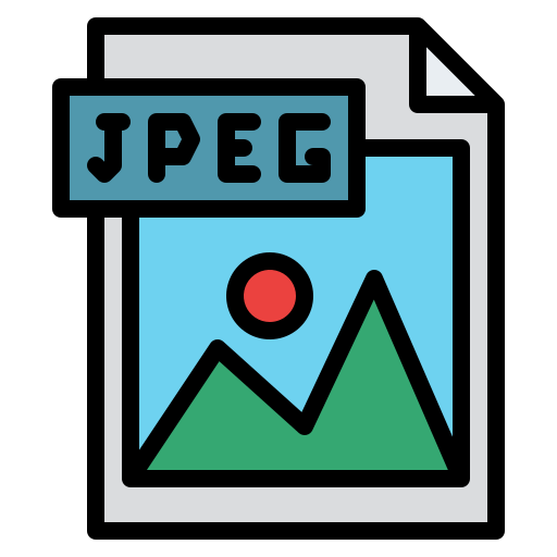 drawing of a cartoon JPEG image file